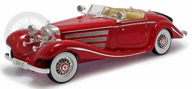 Mercedes Benz 500k Typ Specialroadster 1936 Vermelho 1/18 - Maisto